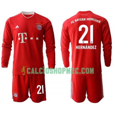 Bayern Monaco Lucas Hernandez 21 Bambino Maglia Prima 2020/2021 Manica Lunga (+ Pantaloncini)